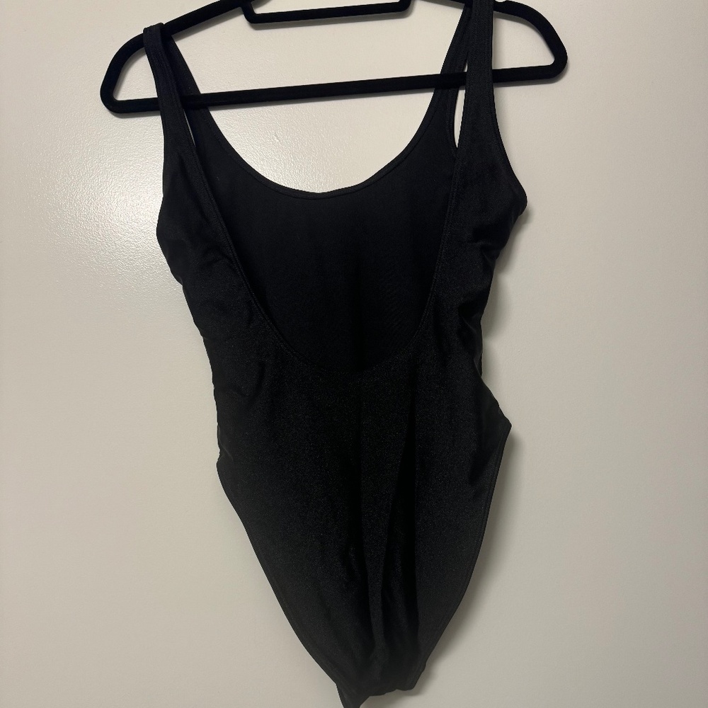 Black One Piece Swimsuit Low Back